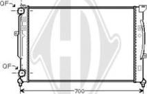 Diederichs DCM1463 - Radiator, engine cooling autospares.lv