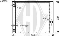 Diederichs DCM1408 - Radiator, engine cooling autospares.lv