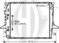 Diederichs DCM1414 - Radiator, engine cooling autospares.lv