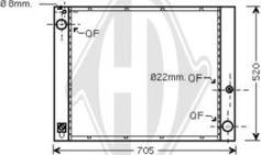 Diederichs DCM1412 - Radiator, engine cooling autospares.lv