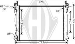 Diederichs DCM1481 - Radiator, engine cooling autospares.lv