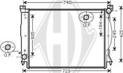 Diederichs DCM1483 - Radiator, engine cooling autospares.lv