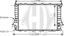 Diederichs DCM1434 - Radiator, engine cooling autospares.lv