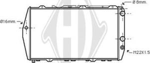 Diederichs DCM1421 - Radiator, engine cooling autospares.lv