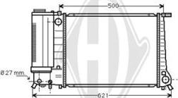 Diederichs DCM1542 - Radiator, engine cooling autospares.lv