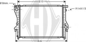 Diederichs DCM1554 - Radiator, engine cooling autospares.lv