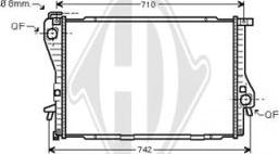 Diederichs DCM1555 - Radiator, engine cooling autospares.lv