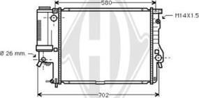 Diederichs DCM1550 - Radiator, engine cooling autospares.lv