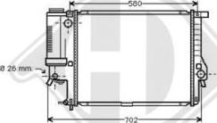 Diederichs DCM1551 - Radiator, engine cooling autospares.lv