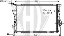 Diederichs DCM1553 - Radiator, engine cooling autospares.lv