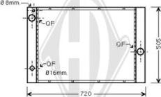 Diederichs DCM1568 - Radiator, engine cooling autospares.lv