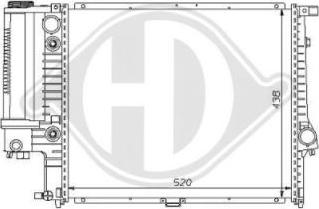 Diederichs DCM1534 - Radiator, engine cooling autospares.lv