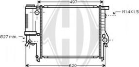 Diederichs DCM1535 - Radiator, engine cooling autospares.lv