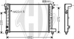 Diederichs DCM1694 - Radiator, engine cooling autospares.lv