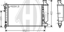 Diederichs DCM1690 - Radiator, engine cooling autospares.lv