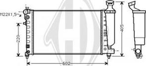 Diederichs DCM1693 - Radiator, engine cooling autospares.lv