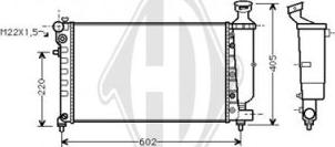 Diederichs DCM1692 - Radiator, engine cooling autospares.lv