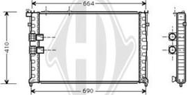 Diederichs DCM1697 - Radiator, engine cooling autospares.lv