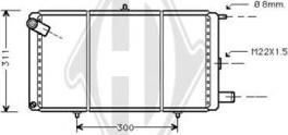 Diederichs DCM1646 - Radiator, engine cooling autospares.lv