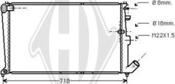 Diederichs DCM1647 - Radiator, engine cooling autospares.lv