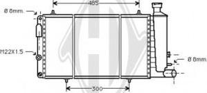 Diederichs DCM1653 - Radiator, engine cooling autospares.lv