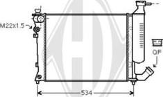 Diederichs DCM1662 - Radiator, engine cooling autospares.lv