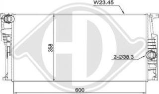 Diederichs DCM1604 - Radiator, engine cooling autospares.lv