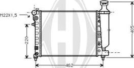 Diederichs DCM1689 - Radiator, engine cooling autospares.lv