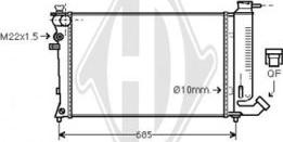 Diederichs DCM1685 - Radiator, engine cooling autospares.lv