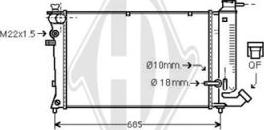 Diederichs DCM1686 - Radiator, engine cooling autospares.lv