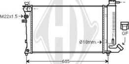 Diederichs DCM1687 - Radiator, engine cooling autospares.lv