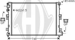 Diederichs DCM1677 - Radiator, engine cooling autospares.lv