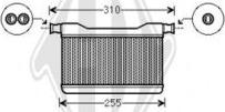 Diederichs DCM1040 - Heat Exchanger, interior heating autospares.lv