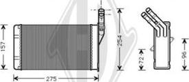 Diederichs DCM1053 - Heat Exchanger, interior heating autospares.lv