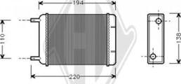 Diederichs DCM1002 - Heat Exchanger, interior heating autospares.lv