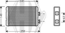 Diederichs DCM1033 - Heat Exchanger, interior heating autospares.lv