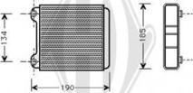Diederichs DCM1020 - Heat Exchanger, interior heating autospares.lv