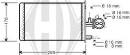 Diederichs DCM1181 - Heat Exchanger, interior heating autospares.lv