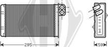 Diederichs DCM1187 - Heat Exchanger, interior heating autospares.lv