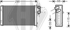 Diederichs DCM1177 - Heat Exchanger, interior heating autospares.lv