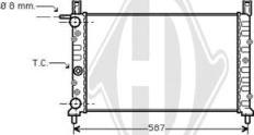 Diederichs DCM1893 - Radiator, engine cooling autospares.lv