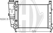 Diederichs DCM1892 - Radiator, engine cooling autospares.lv