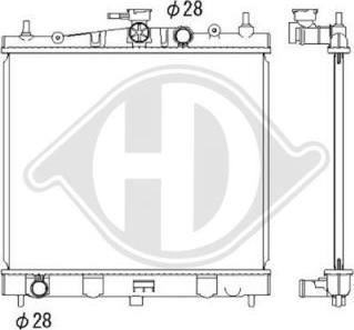 Diederichs DCM1845 - Radiator, engine cooling autospares.lv