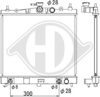 Diederichs DCM1846 - Radiator, engine cooling autospares.lv