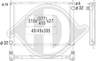 Diederichs DCM1848 - Radiator, engine cooling autospares.lv