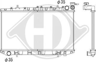 Diederichs DCM1802 - Radiator, engine cooling autospares.lv