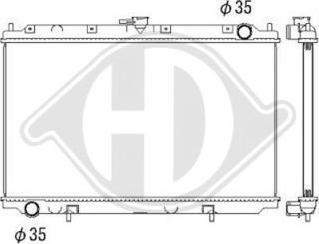 Diederichs DCM1815 - Radiator, engine cooling autospares.lv