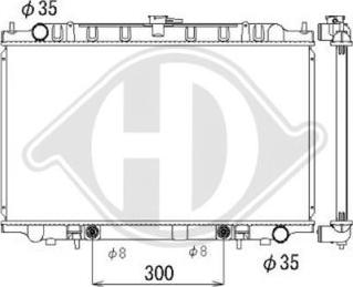 Diederichs DCM1818 - Radiator, engine cooling autospares.lv