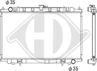 Diederichs DCM1817 - Radiator, engine cooling autospares.lv