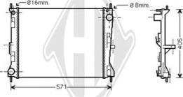 Diederichs DCM1836 - Radiator, engine cooling autospares.lv